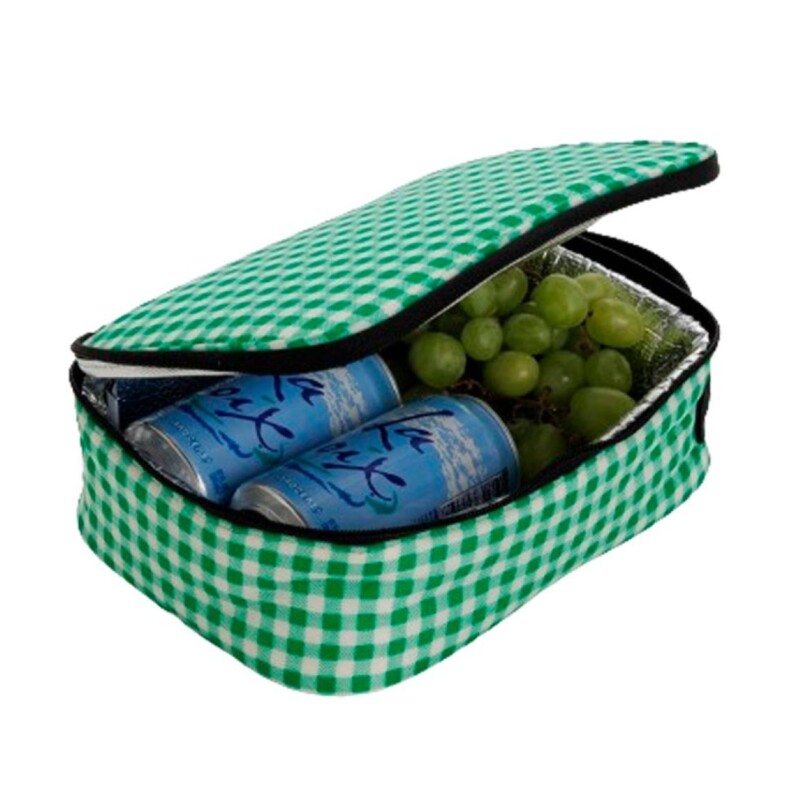 8-10129-18 Lunchera Box Verde A Cuadros