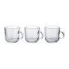JGO DE TAZA VIDRIO 190ML 3PZAS Unica