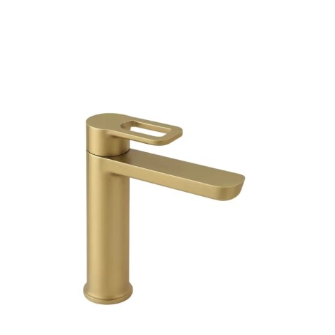 Grifería de lavatorio Monocomando de mesada Elar Oro mate Grifería De Lavatorio Monocomando De Mesada Elar Oro Mate