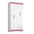Roperto 4 Puertas NT6010 Blanco / Rosado Roperto 4 Puertas NT6010 Blanco / Rosado