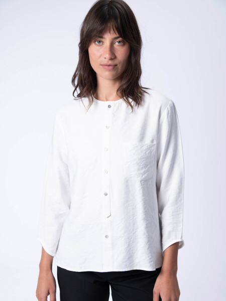 Blusa manga larga Blanco