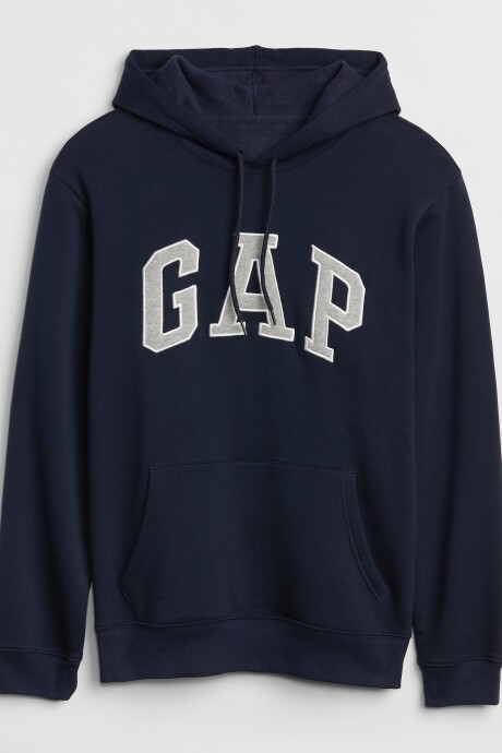 Buzo Canguro Logo Gap Con Felpa Hombre Tapestry Navy