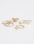 Sets Anillos Strass Crystal Sets De Anillos Son Strass Crystal - Dorado