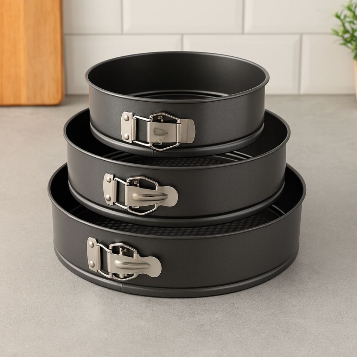 Set 3 Torteras Desmontable - NEGRO 