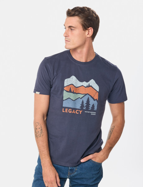 REMERA ESTAMPADA Azul