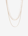 Collares Cortos Metal Collar Multicadenas - Dorado Oro Rosa