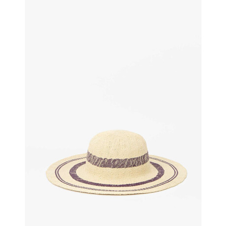 Sombrero Efecto Rafia Combinacion Bicolor