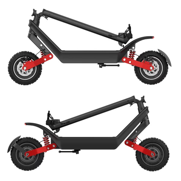 Monopatin Proovee Dual Sport Led Autonomía 80km 48v MONOPATIN PROOVE DUAL SPORT BLACK/RED