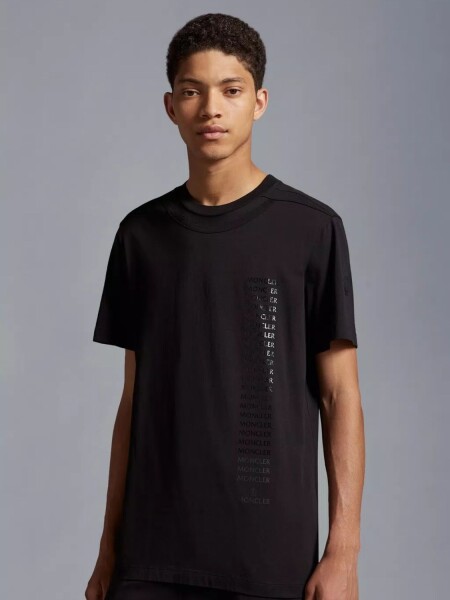 Moncler -Remera de algodón, Moncler Negro