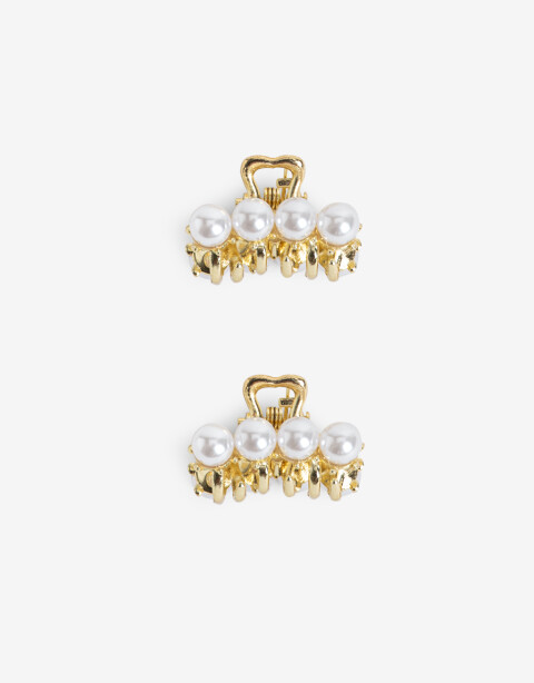 Broches Sets Perlas Set De Mini Broches Con Perlas - Dorado
