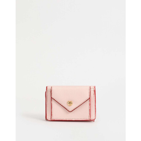 Billetera Solapa Corazón Rosa Claro
