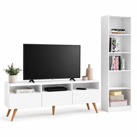Rack minimal para TV + Repisa Rack minimal para TV + Repisa