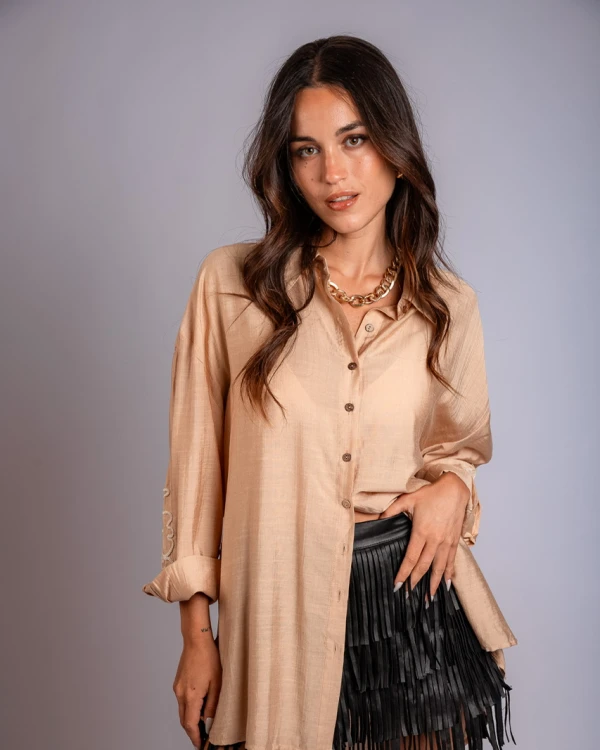 Camisa Mikonos beige