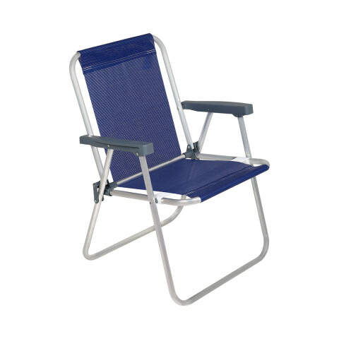 Silla Plegable de Aluminio 1 Posición AZUL