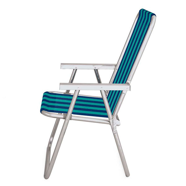 SILLA ALTA COMFORT A/B ALUMINIO-RAYAS MULTICOLOR