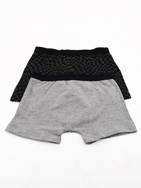 BOXER ALGODÓN PACK X2 NEGRO