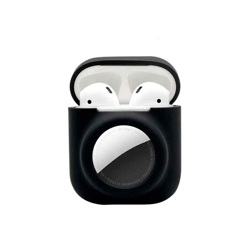 Funda Para AirPods 2 en 1 Con Soporte AirTag Black Funda Para AirPods 2 en 1 Con Soporte AirTag Black