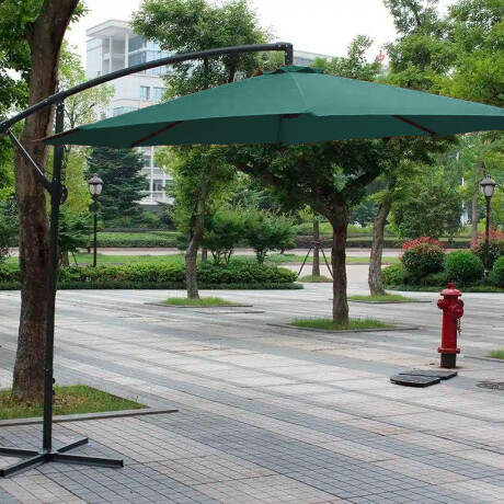 Sombrilla Jardín Exterior Impermeable Banana 3mt Verde