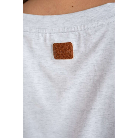 Remera Algodon Elastano Melange Gris Melange