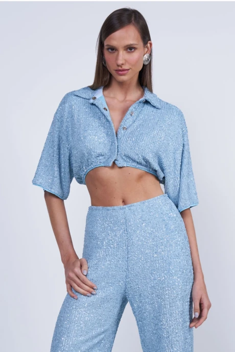 Camisa Belisa Celeste