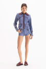 CHAQUETA ROSE Celeste