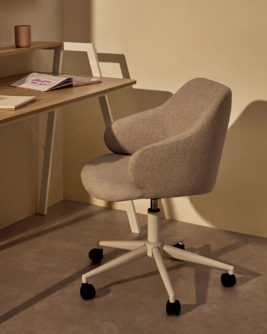 Silla de escritorio Einara gris claro