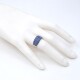 Anillo en oro 18k blanco y zafiros Anillo en oro 18k blanco y zafiros
