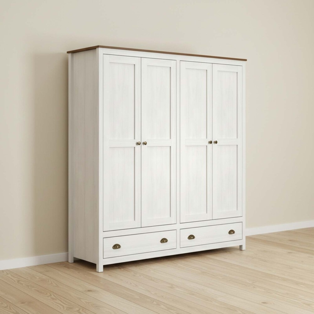 PLACARD ROPERO 4 PUERTAS MADERA NATURAL-BEIGE TOPAZIO