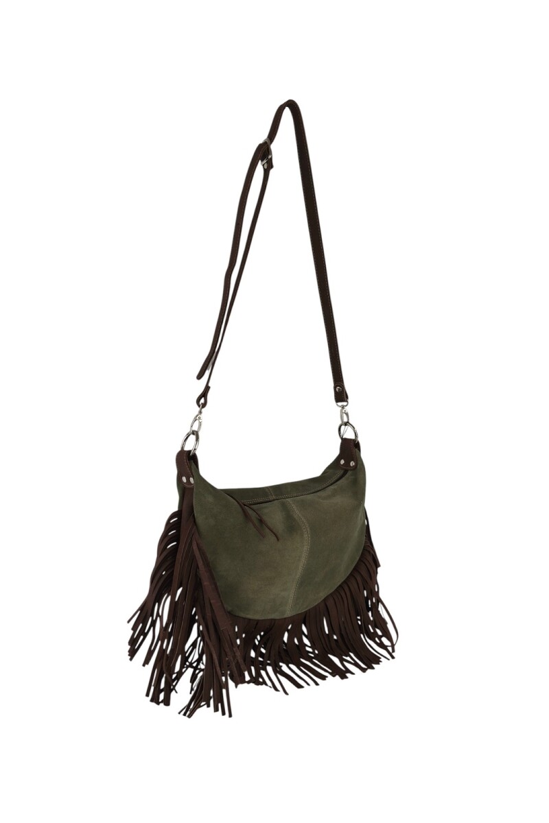 Morral con flecos verde