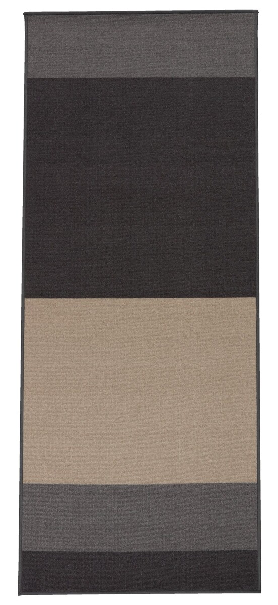 Alfombra FYR 80x200 rayas gris/beige 