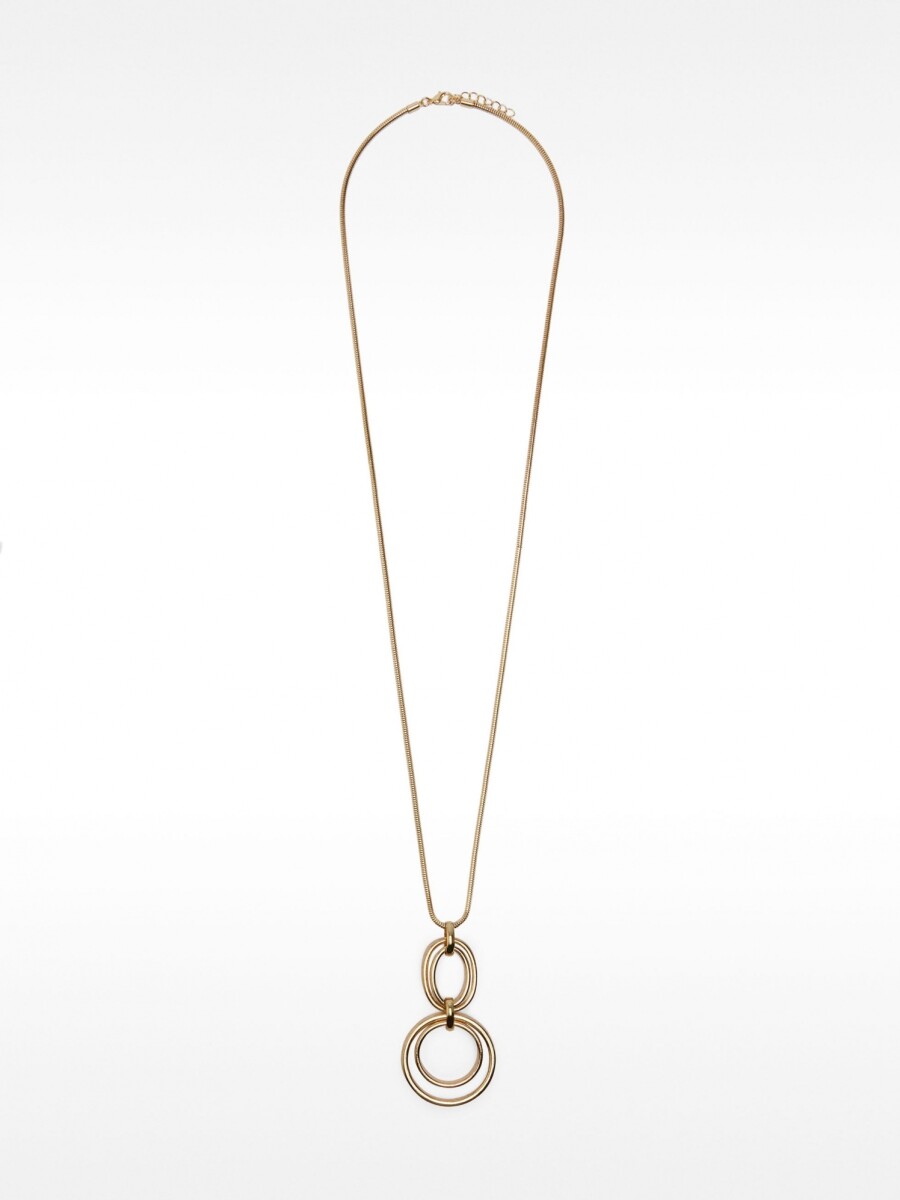 Collar Largo Con Colgante dorado