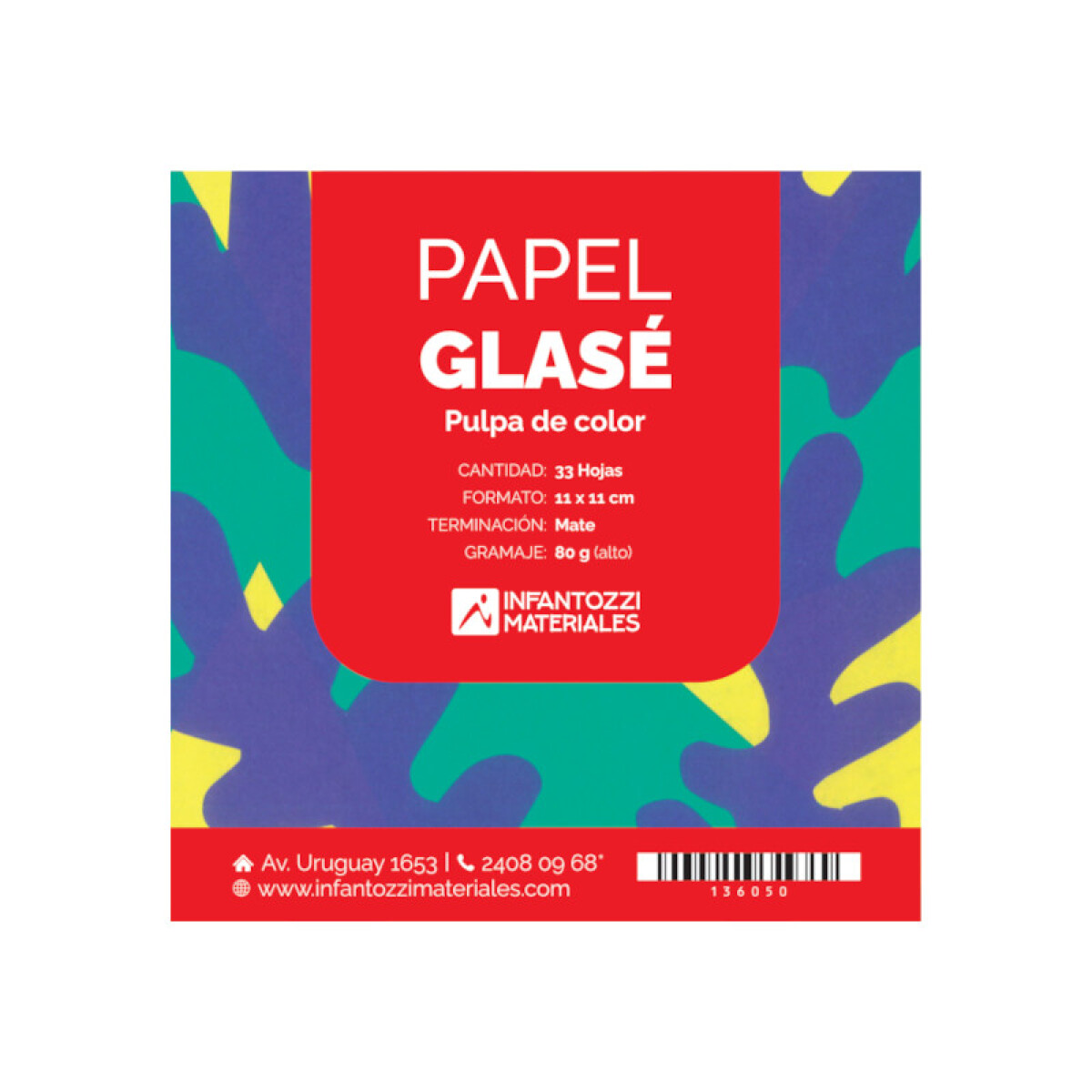 Pack papel glasé 11 x 11 