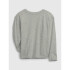FRCH LS FLIPPY LOGO TEES GREY HEATHER