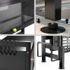 Escurridor de Vajilla Rack Lumax con Puerta 65x30x78cm Negro