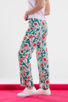 PANTALON ROCIO ESTAMPADO VERDE Y ROSA