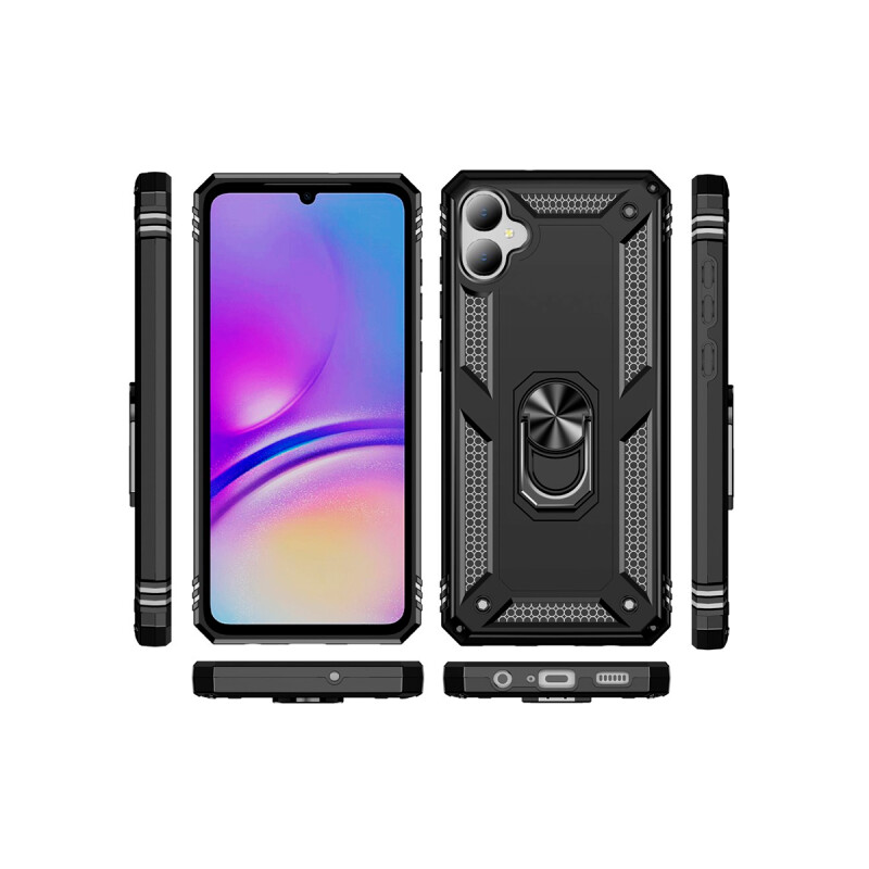 Protector rígido Samsung Galaxy A05 con anillo color negro Protector Rígido Samsung Galaxy A05 Con Anillo Color Negro