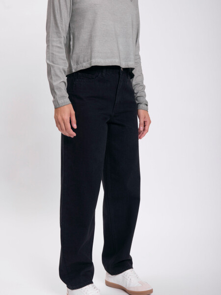 Pantalon jean recto Negro