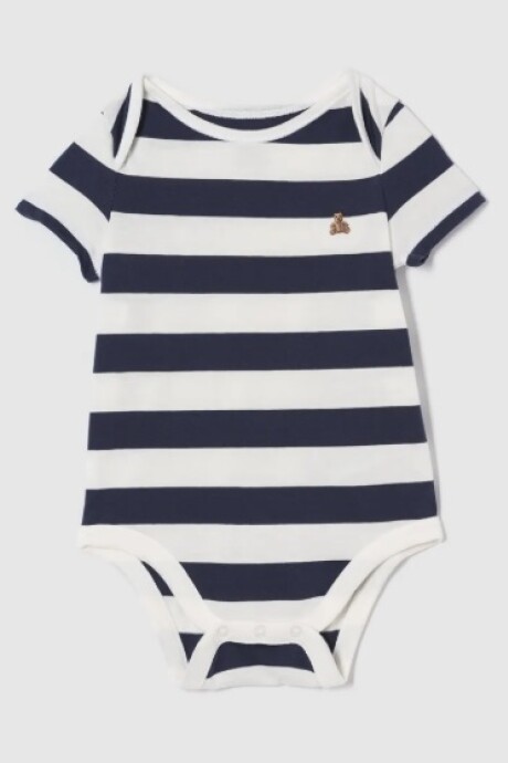 Body A Rayas Bebé White Navy Stripe