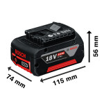 Batería de iones de litio 18V Bosch GBA 18V 4,0 Ah 1 año / Bosch Unica