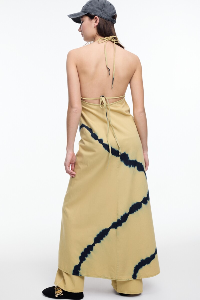Vestido maxi Beige