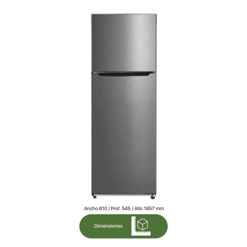 Heladera con freezer Midea MDRT385MTR03 color plateado con capacidad de 281L Heladera Con Freezer Midea Mdrt385mtr03 Color Plateado Con Capacidad De 281l