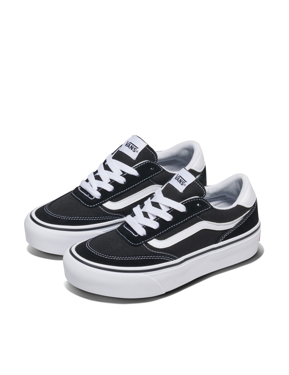 Championes Vans Brooklyn LS Platform Mujer VN000DC4BA21 - Negro-blanco 