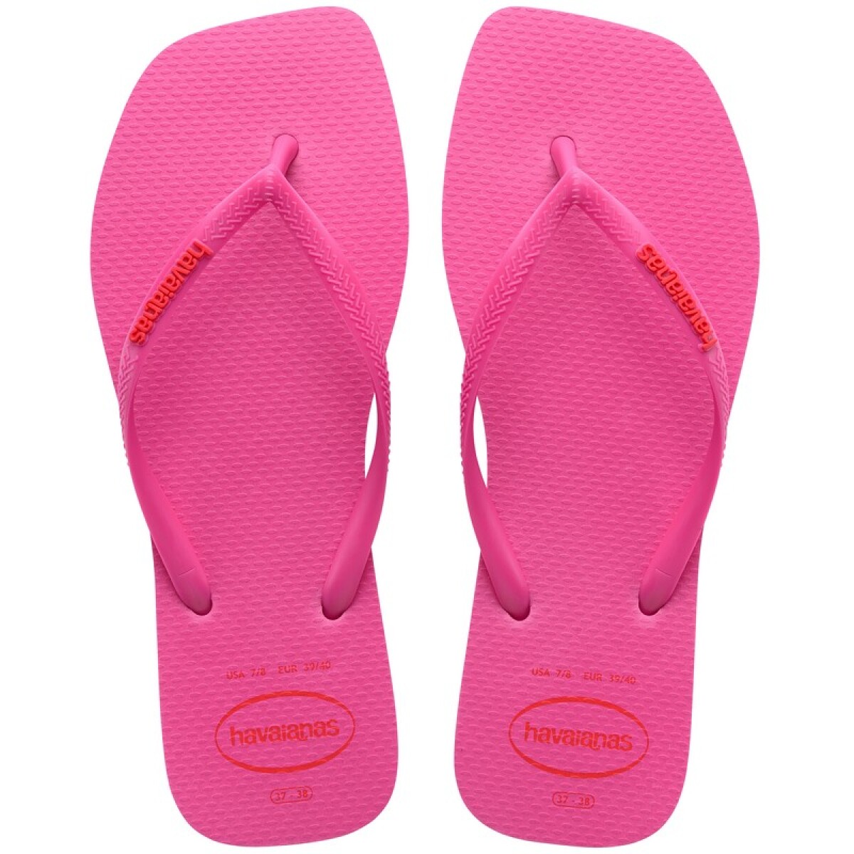 Ojotas Havaianas Slim Square Logo Pop Pp - Rosado 