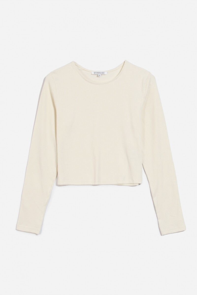 Remera m/l cropped - Crudo 