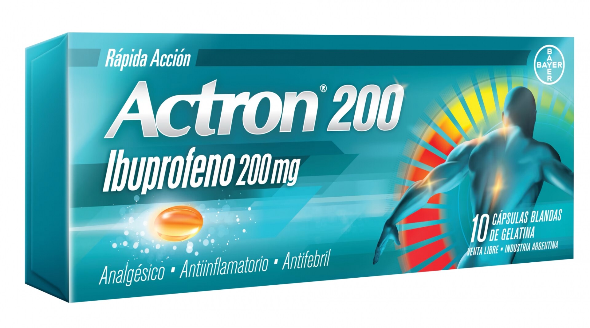 Actron 200 mg Rápida Acción 10 Cápsulas Blandas 