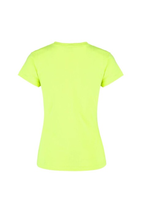 Camiseta jaspe a la base dama Amarillo neón