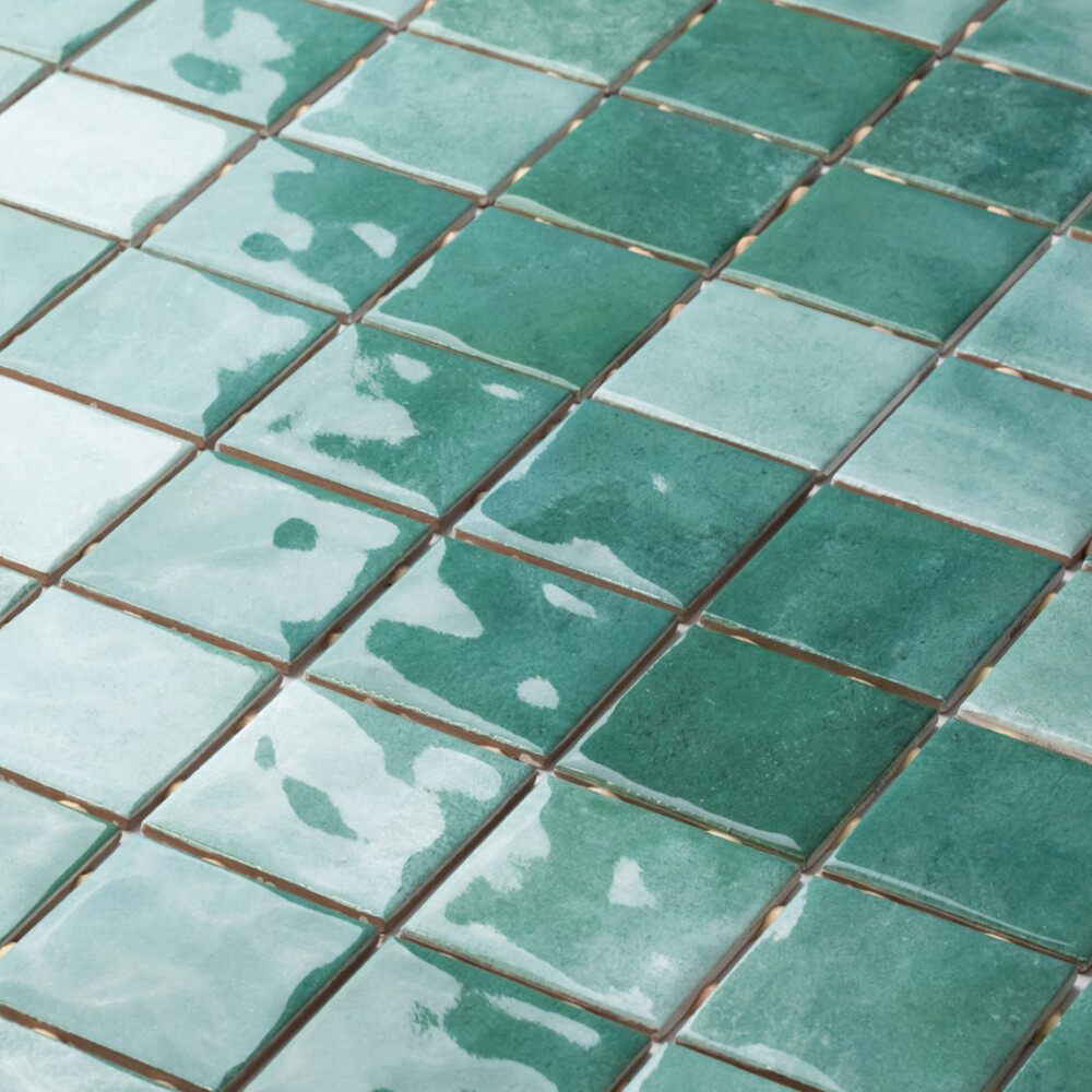 MOSAICO PARA PISCINAS NORONHA JADE MESH 7.5X7.5 CM Mosaico Para Piscinas Noronha Jade Mesh 7.5x7.5 Cm