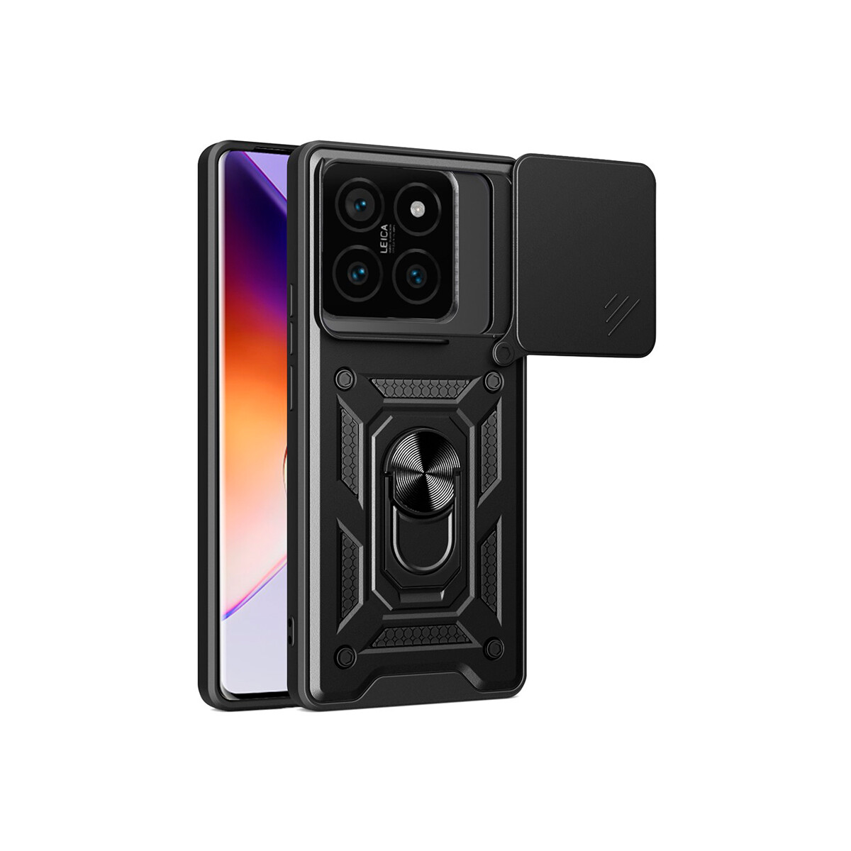 Protector para Xiaomi 14T Pro cubre cámara anillo negro 