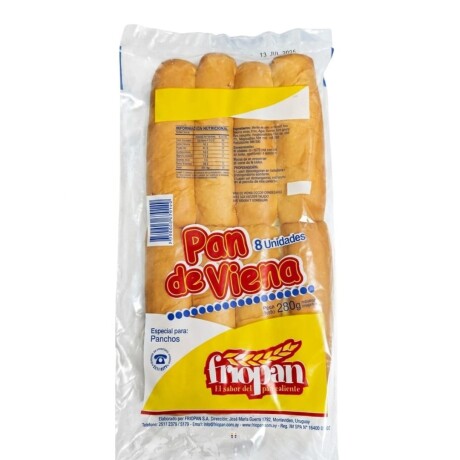 PAN DE VIENA PANCHO LARGO X 8 (15CM) PAN DE VIENA PANCHO LARGO X 8 (15CM)