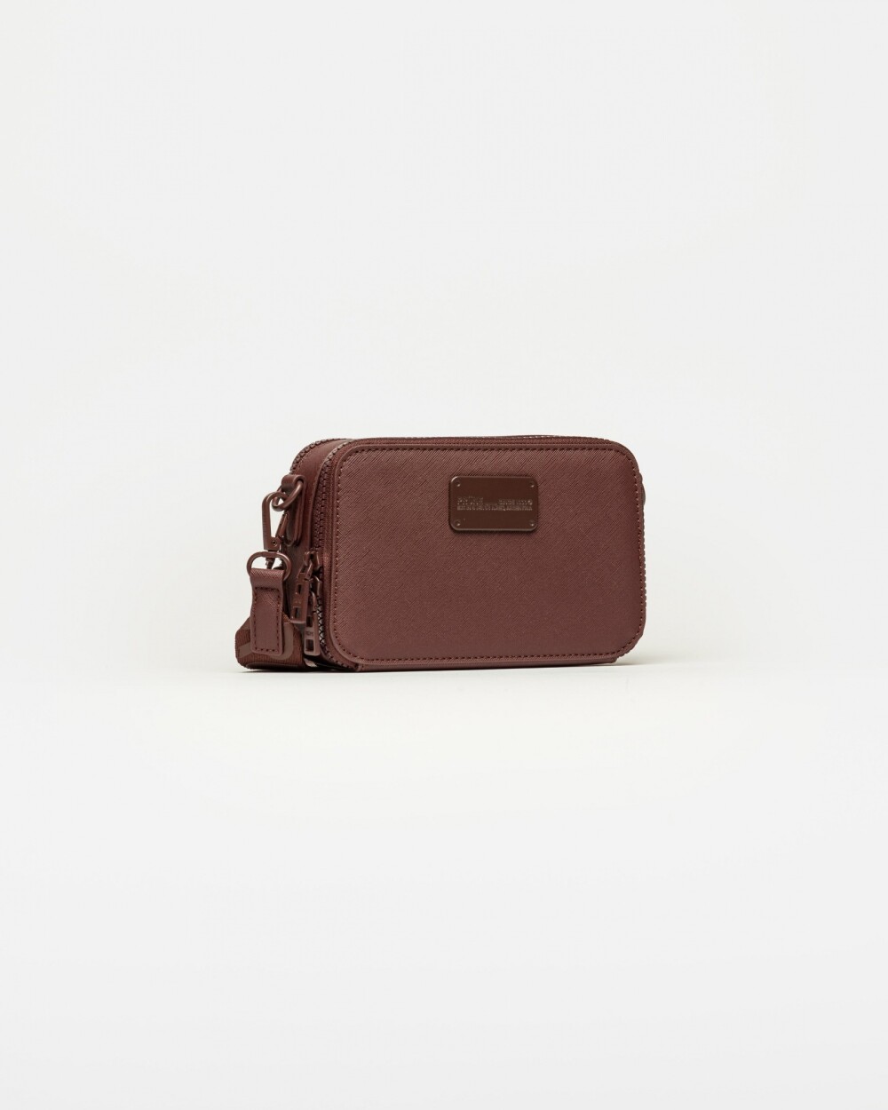 Mini bag New Penny en efecto cuero Bordeaux